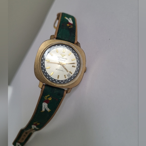 Vintage Men's Wittnauer Longines Luxury Geneve Automatic Gold Square Bezel Watch - Picture 4 of 13